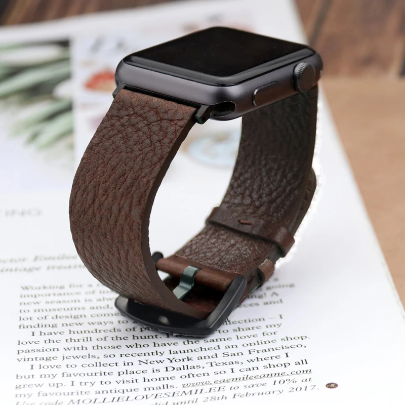 Italian Calfskinl Strap for Apple Watch Band Ultra 8 7 6 5 4 3 SE Leather Bracelet Apple Watch 49 44 40 45 41 42 38 for iWatch