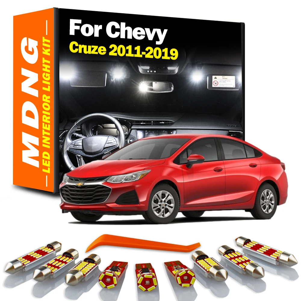 

MDNG 13Pcs Canbus For Chevrolet Cruze 2011-2014 2015 2016 2017 2018 2019 Vehicle Lamp LED Interior Dome Map Light Kit Car Bulbs