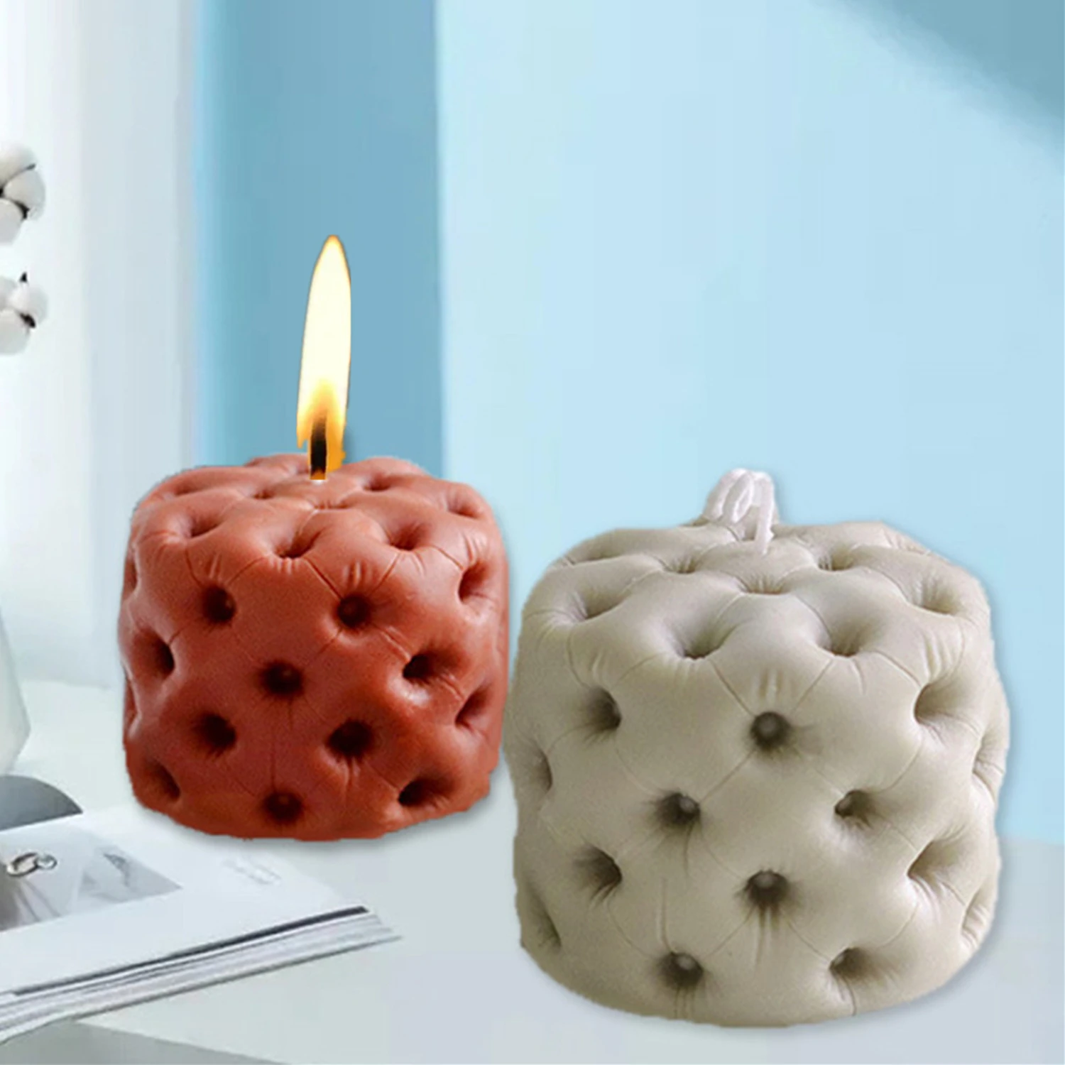 

3D Stool Candle Mold Silicone Mold Handmade DIY Baking Molds Plaster Soap Mould Christmas Gifts Cake Decoration XK062