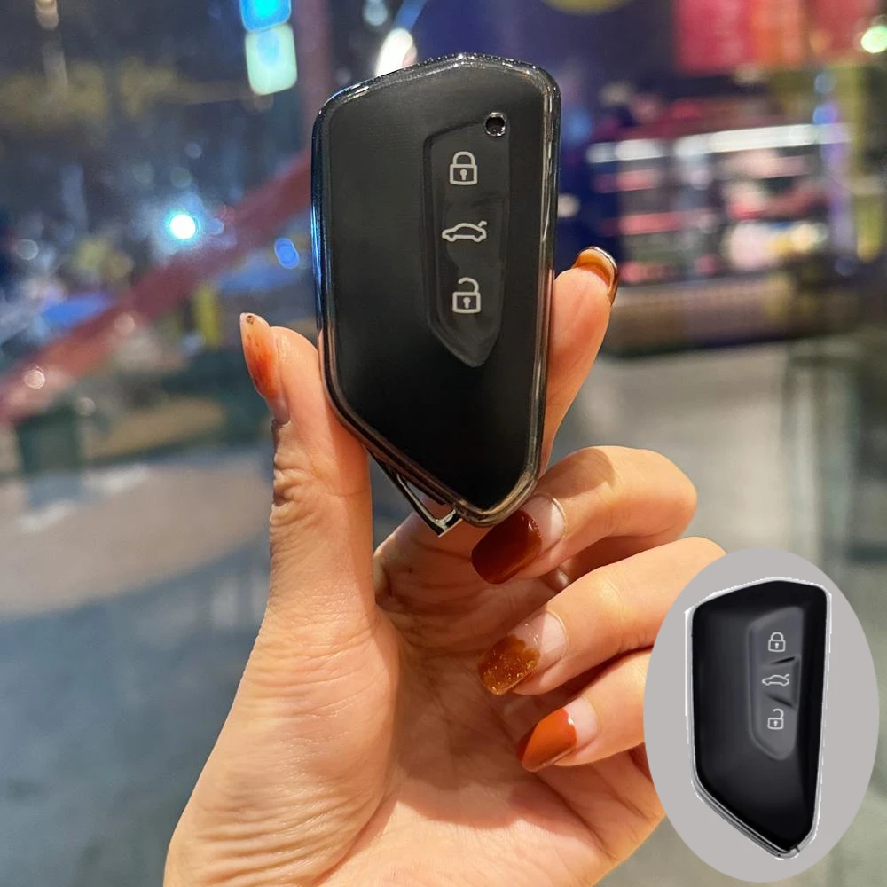 

Модный чехол для автомобильного ключа из ТПУ, брелок для Volkswagen VW Golf 8 MK8 ID-4 ID-6 для Skoda Octavia A8 для Seat Leon FR MK4 Cupra
