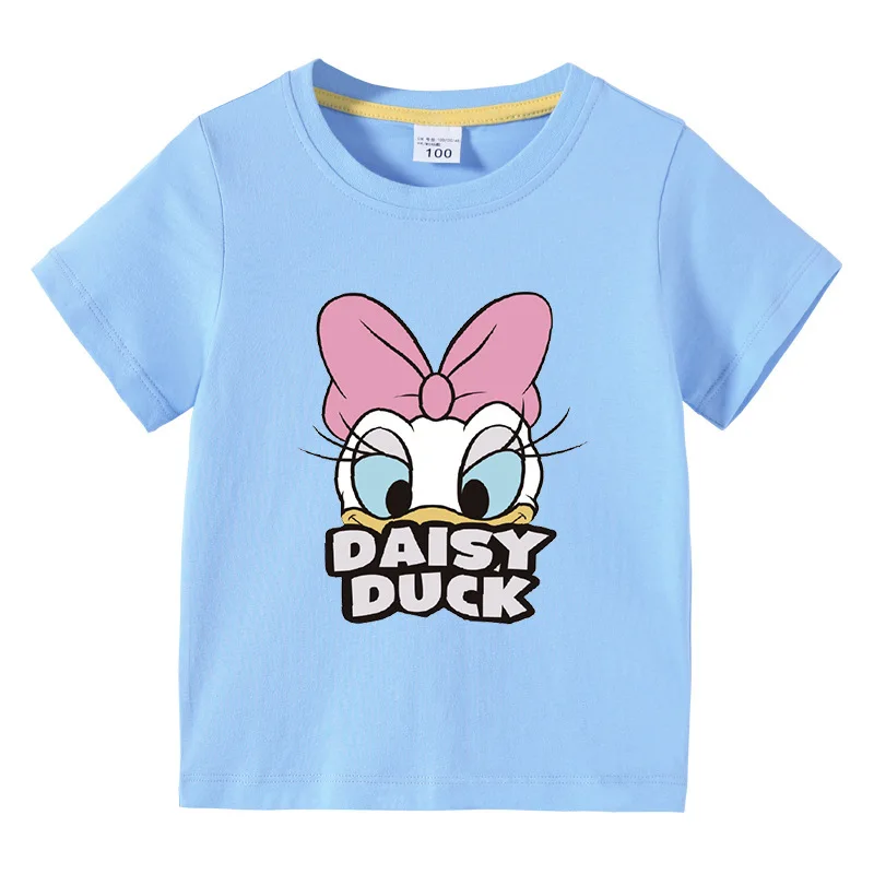 Summer Kids Clothes Baby Girls Short Sleeve T Shirts Daisy Duck Cartoon Little Children Costume Teenagers Girl Tee Tops