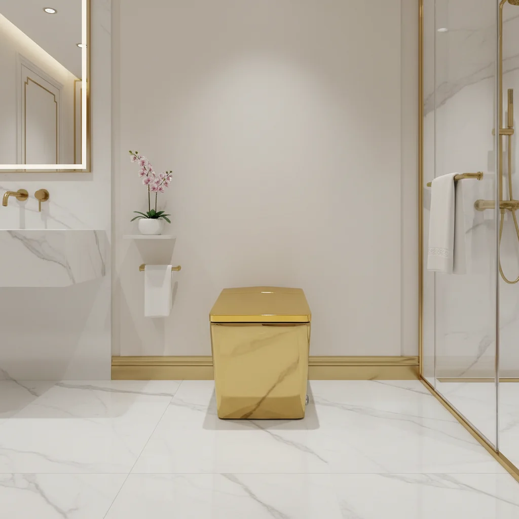Фото Умный унитаз Golden Smart Square для Северной Америки, подходит для Канады, европейский умный унитаз S-образной формы с изогнутым дизайном №1