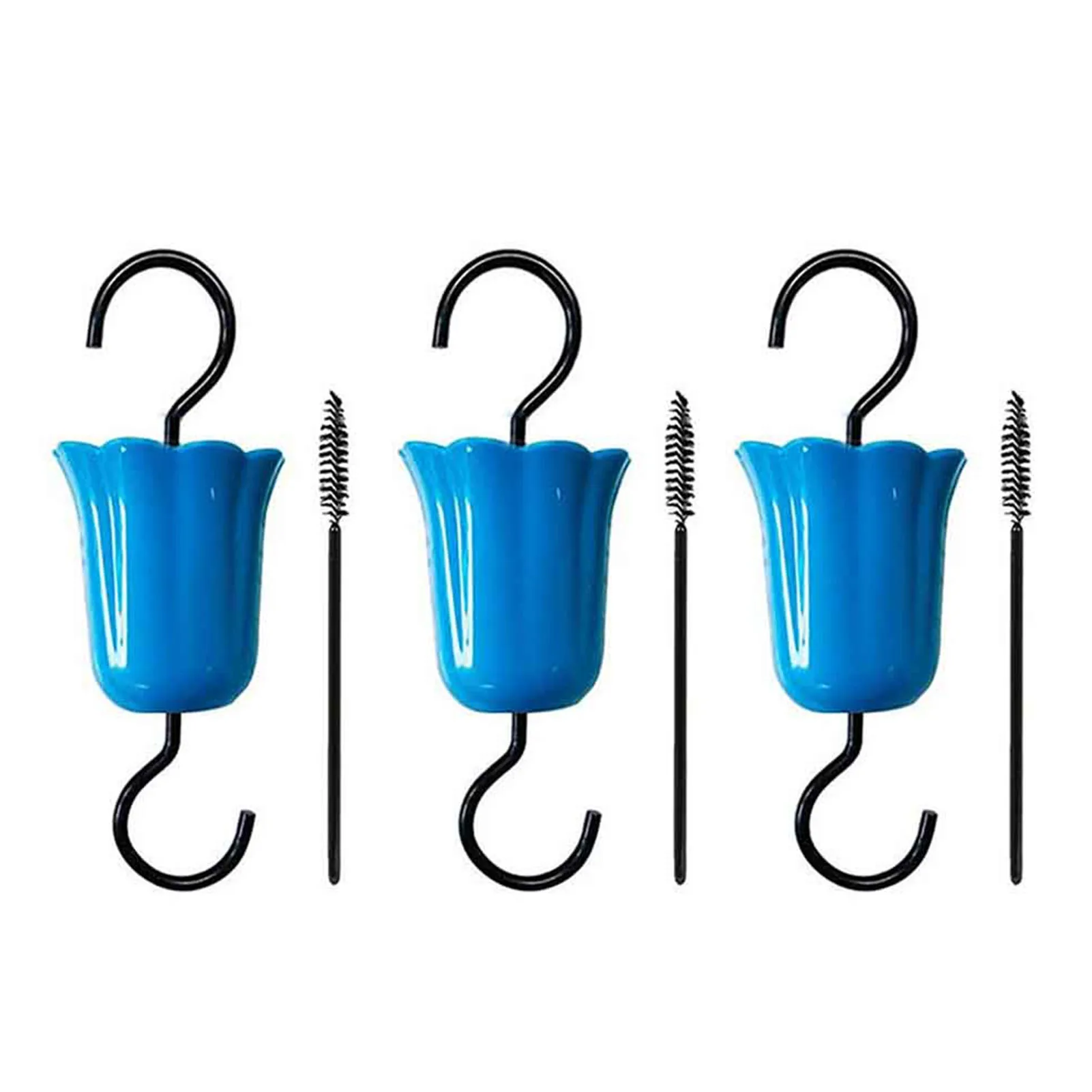 

3pcs Ant Moat Hanging Insect Hummingbird Feeder Anti Leakage With Brushes Trap Hooks Multifunctional Portable Storage Rack Home