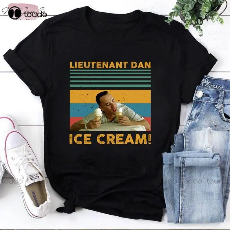 

Forrest Gump Lieutenant Dan Ice Cream Vintage T-Shirt, Forrest Gump Shirt, Funny Shirt, Movie Tshirt Digital Printing Tee Shirts