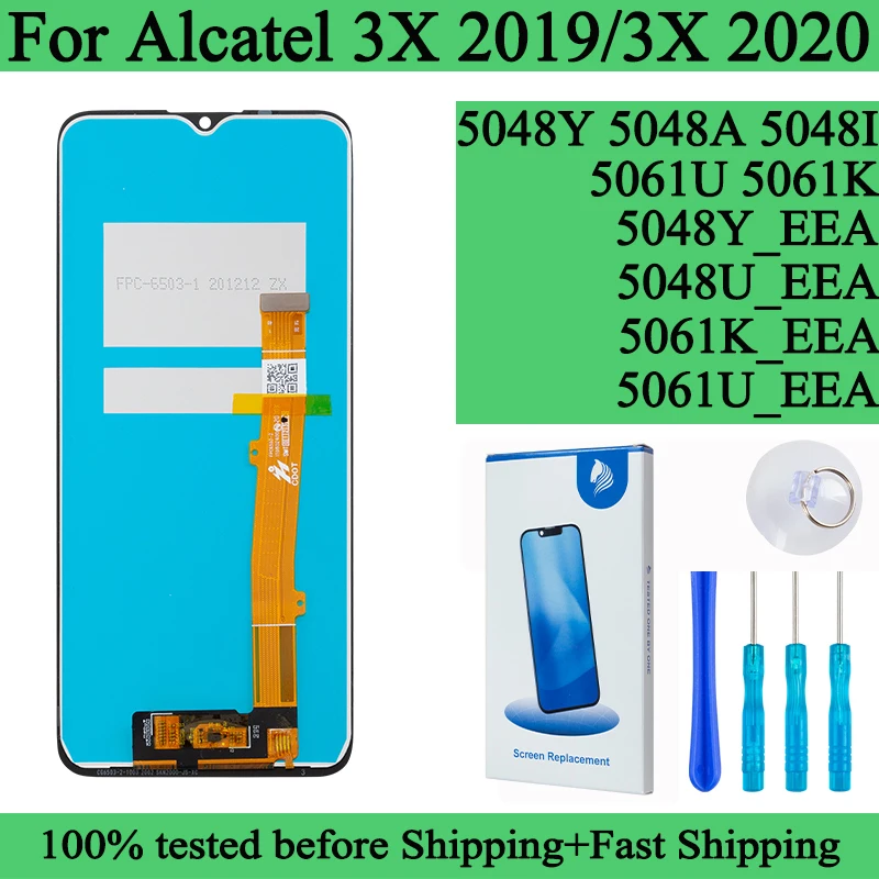 5048Y 5048A 5061U 5061K Премиум ЖК-дисплей для Alcatel 3X 2020 дигитайзер сенсорного экрана в