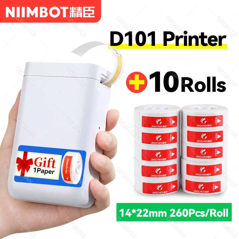 

D101 Thermal Printer Printing Mini Paper Maker Commodity Price Tag Printer Jingchen Labeling Machine D11 D110 Plus NiiMBOT