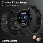 Ремешок из углеродного волокна для samsung galaxy watch 4 40 44 мм classic 42 46 мм active 2, браслет для часов amazfit bip gtr, 20 мм 22 мм