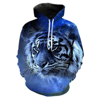 king of animals tiger printed hooded sweatshirts tops menwomen funny casual hoody 3d hoodies fashion streetwear hip hop coat