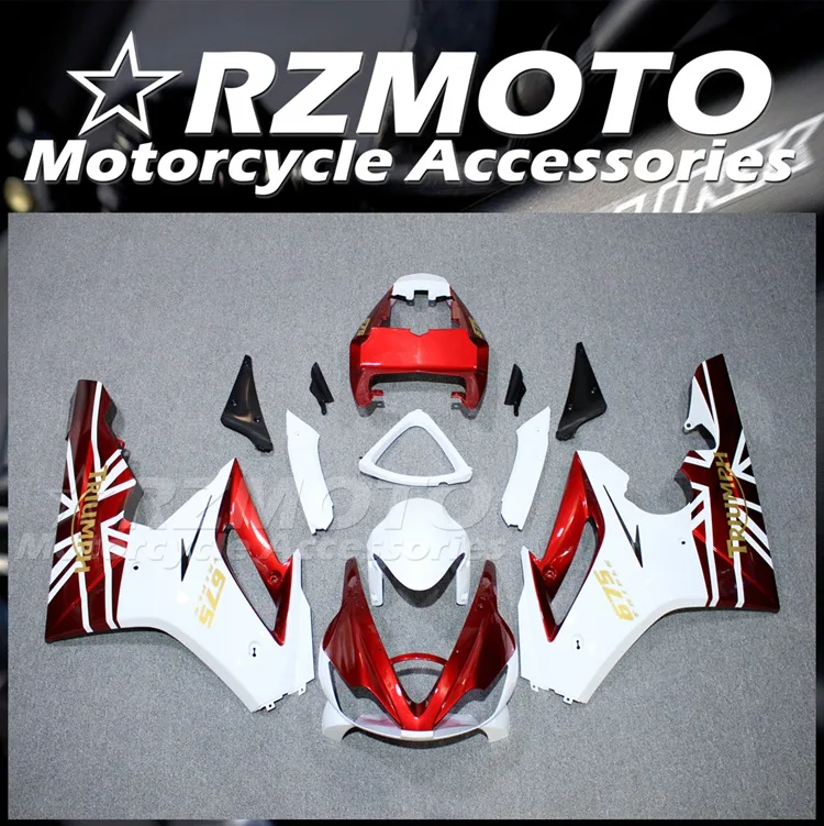 

New ABS Injection Mold Motorcycle Whole Fairings Kit Fit for Triumph Daytona 675R 675 2006 2007 2008 06 07 08 Red white