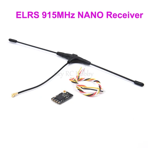 Приемник ELRS 915 915 МГц NANO ExpressLRS с антенной T-типа, поддержка Wi-Fi, обновление для радиоуправляемых FPV полевых дронов, запчасти для самостоятельной сборки