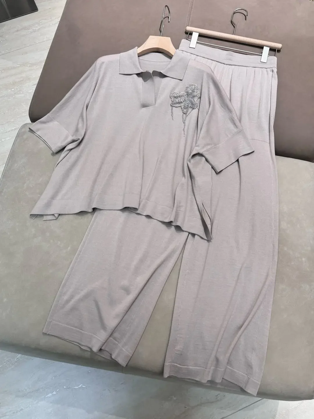 Женский комплект COZOK топ и брюки из шерсти с шелком