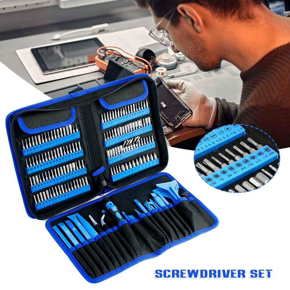 

180-In-1 Phone Screwdriver Tool Set PH SL Driver Bits S2 Steel Clock Disassemble Screwdriver Set Precision Screwdriver Set DCS