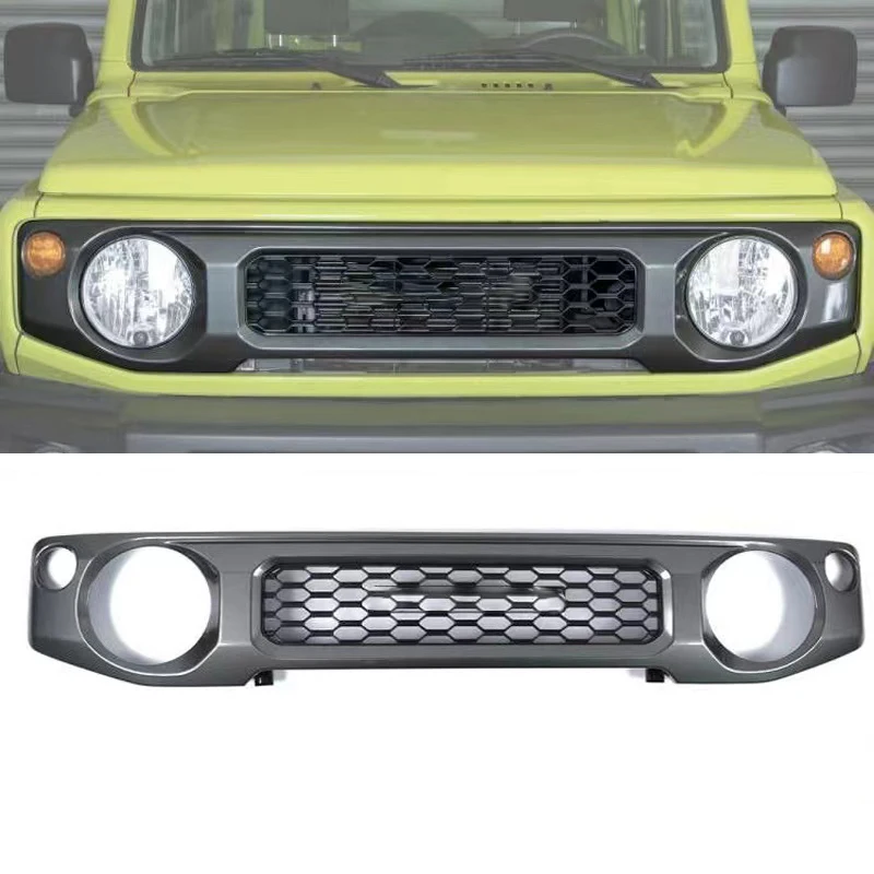 

Front Grill Racing For Suzuki Jimny JB64 JB74W 2019 2020 2021 2022 Car Kidney Grille Mesh Black Grille Cover Accessories