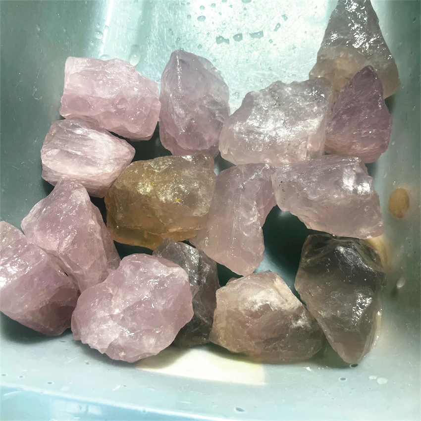 Партия 500 г оригинальный натуральный розовый кварц искусственный кристалл