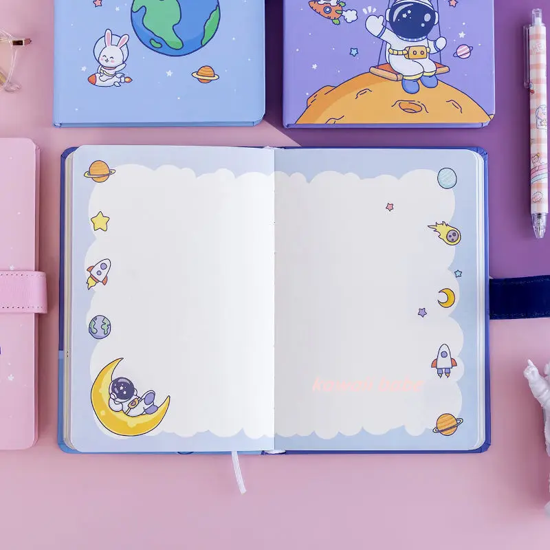 

Cute Diary A5 Journals Notebooks Creative Cuaderno Color Page Illustration Thickened Office Notepads Budget Book Agenda Planner