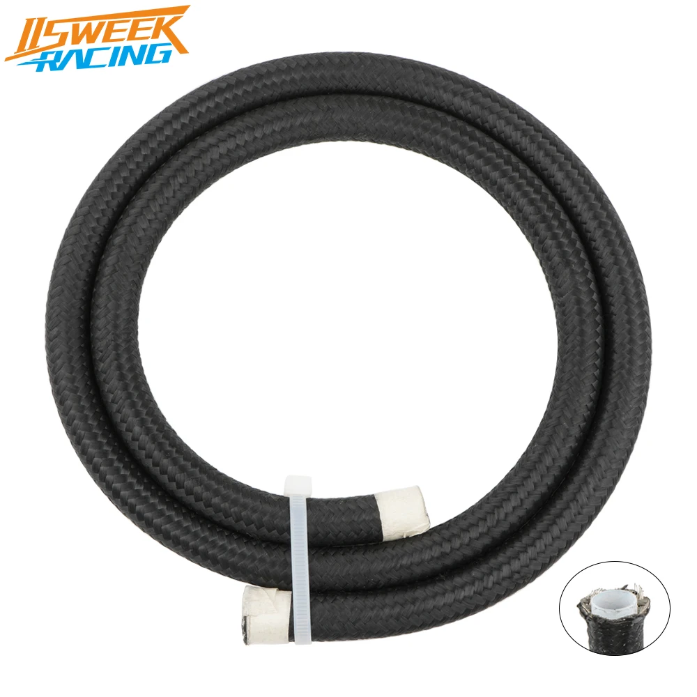 

1m/3ft Nylon Braided Fuel Line Hose PTFE E85 Ethanol Fuel Injection Line for All Oil Gas Fuel Fuel Lube Alcohol Ethanol Coolant