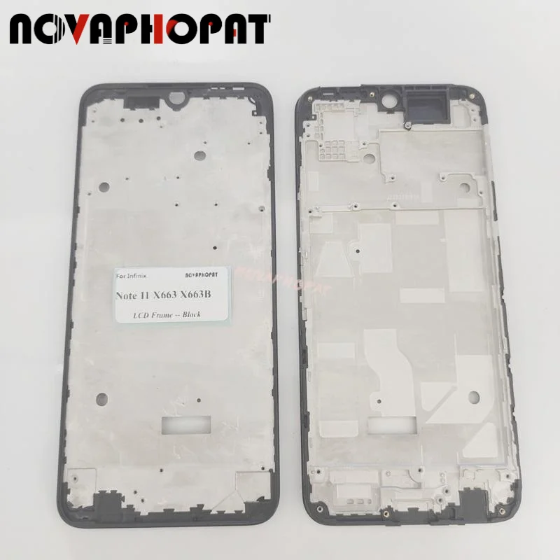 

Novaphopat LCD Frame Front Housing Cover Chassis Bezel Case For Infinix Note 11 X663 X663B
