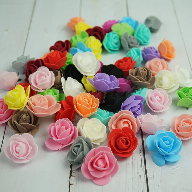 

Mini Artificial PE Foam Rose Flower Heads 150/250/500pcs Wedding Home Decoration Handmade Craft Party Supplies Fausse Fleur Rose