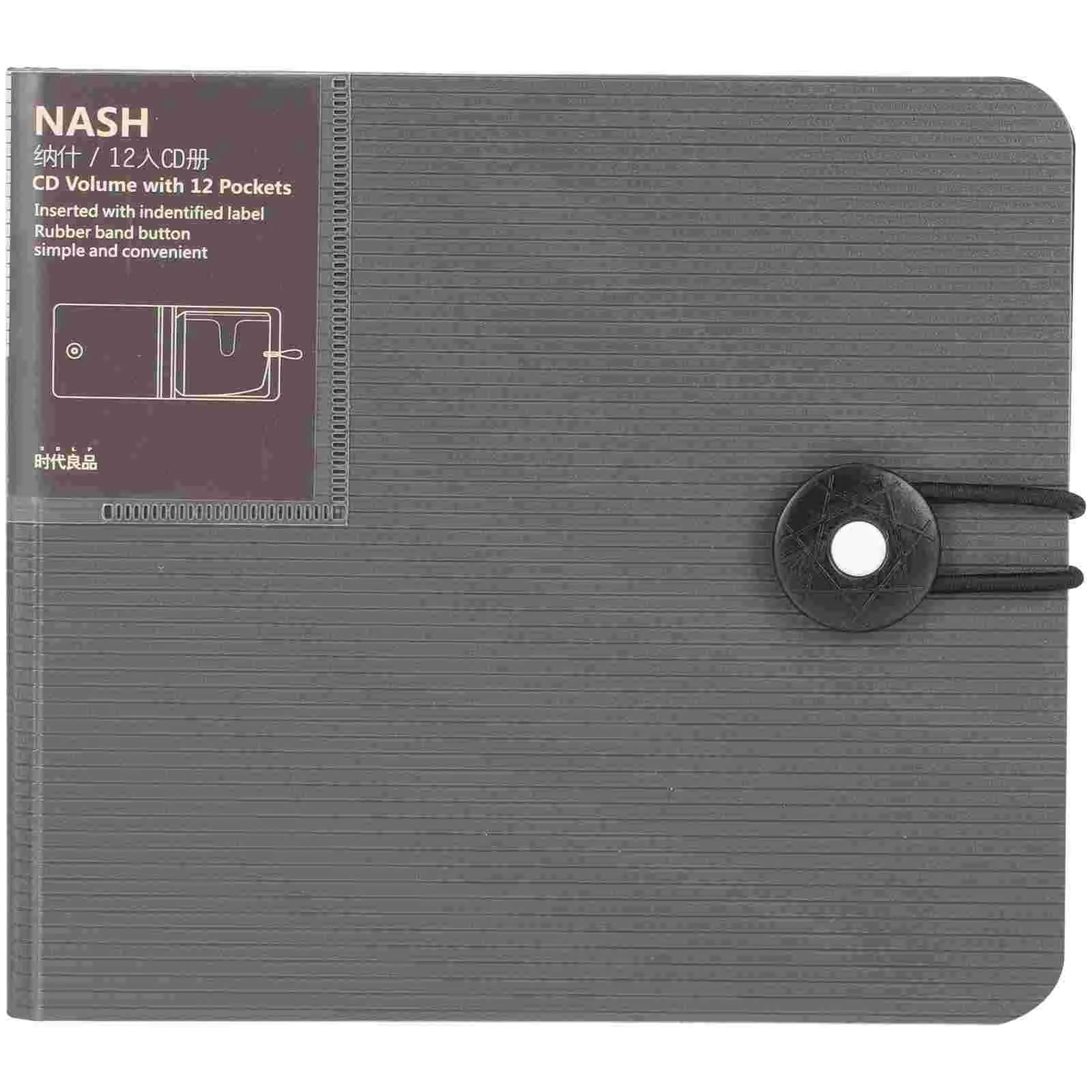 

CD Case 12-Capacity CD Storage Book with Button Protective DVD Case Holder Binder Bag
