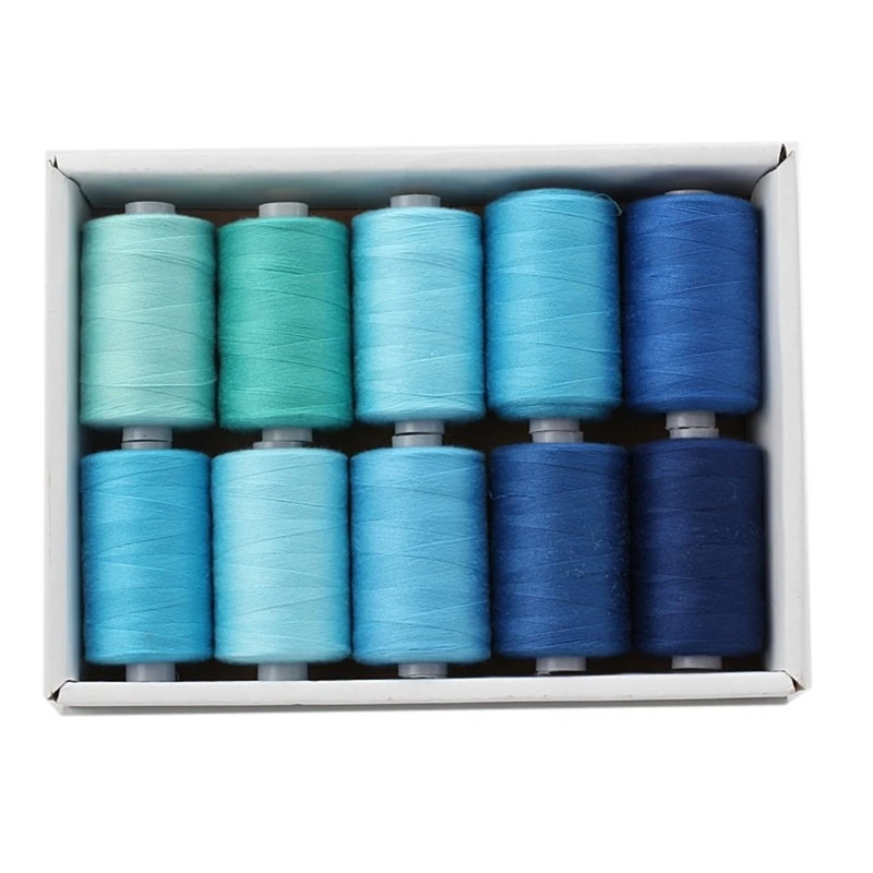 

10PCS/Set 402 Polyester Thread Multicolor Durable Sewing Threads for Clothes DIY Patching,Patchwork Sewing Supplies Accessories