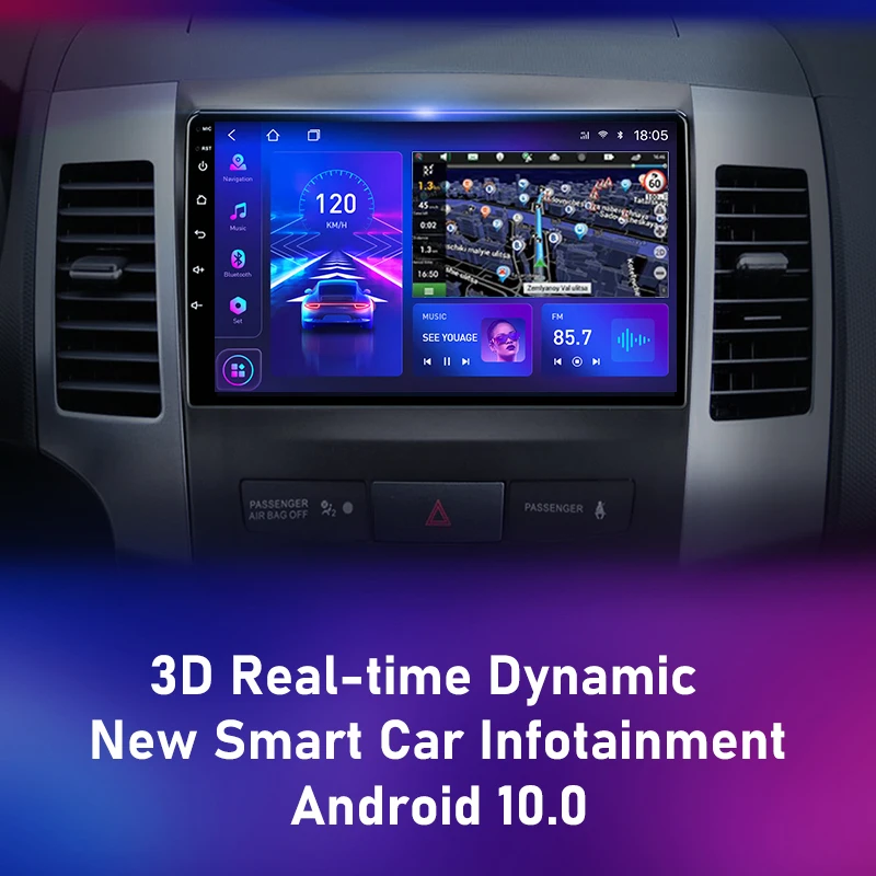 Srnubi 2Din Android 10 Carplay Auto Car Radio Multimedia Player for Mitsubishi Outlander 2 2005 - 2011 Citroen C-Crosser DVD | Автомобили