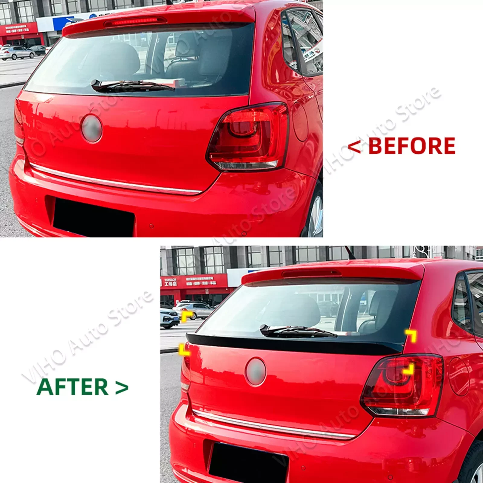 Автомобильный задний спойлер средний для багажника каркас сплиттер крыла черный