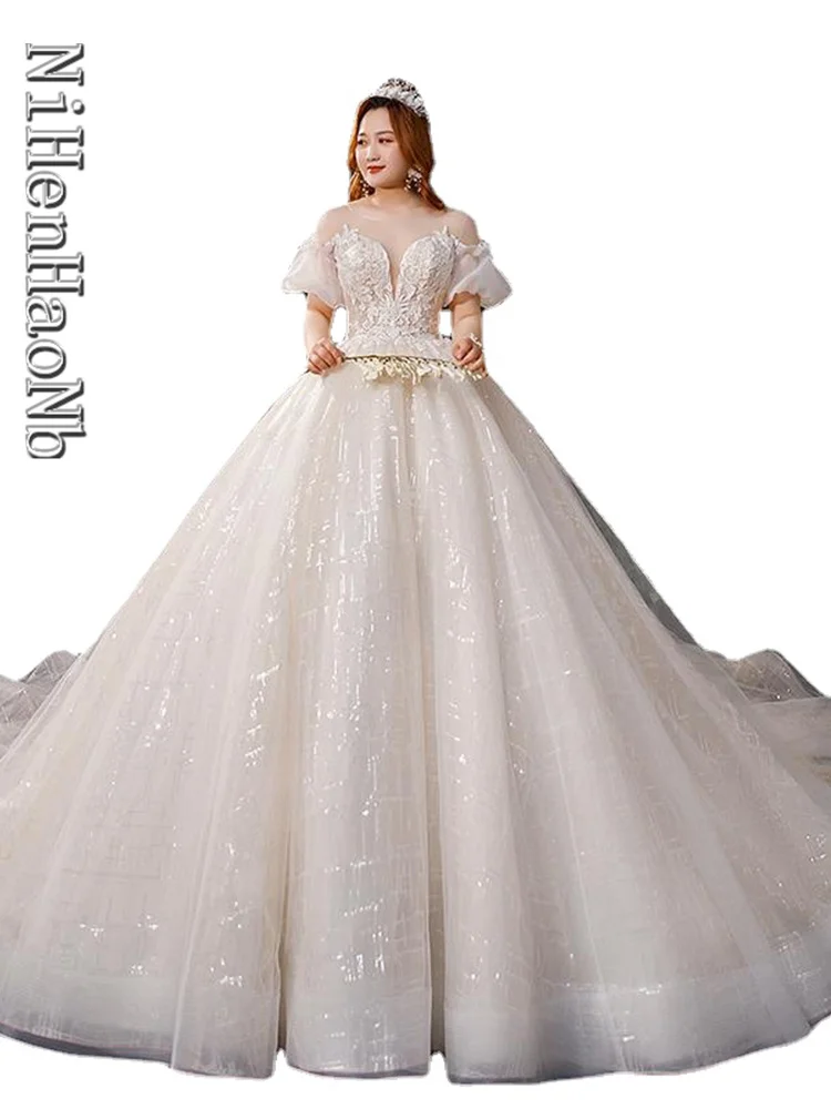 

Ball Gown Wedding Dress 2022 Off Shoulders Church Wedding Gowns For Bride Sexy Robe De Mariée