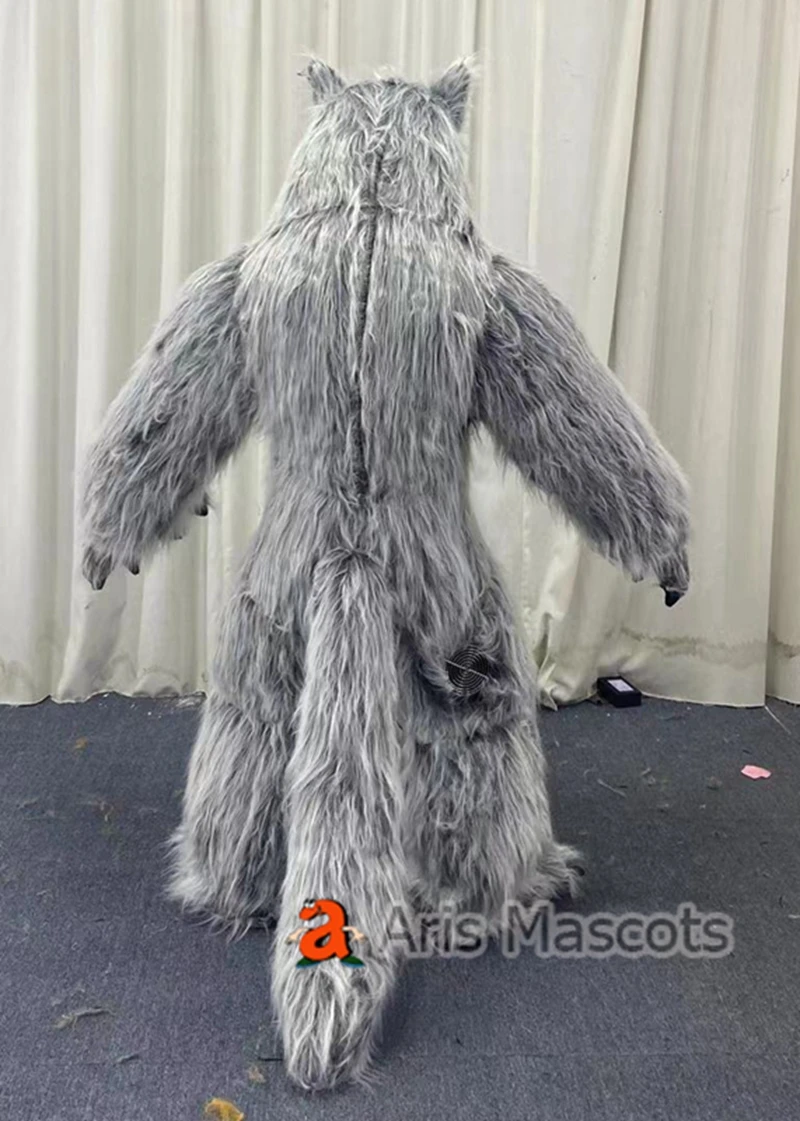 Реалистичный Волк Надувной Ходячий Талисман Костюм для Развлечений Полное Тело