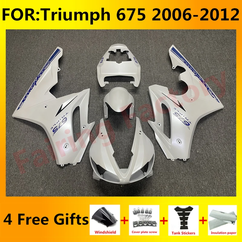 

Motorcycle ABS Fairings Kit Fit for Triumph Daytona 675 675R 2006 2007 2008 2009 2010 2011 2012 Bodywork fairing set white