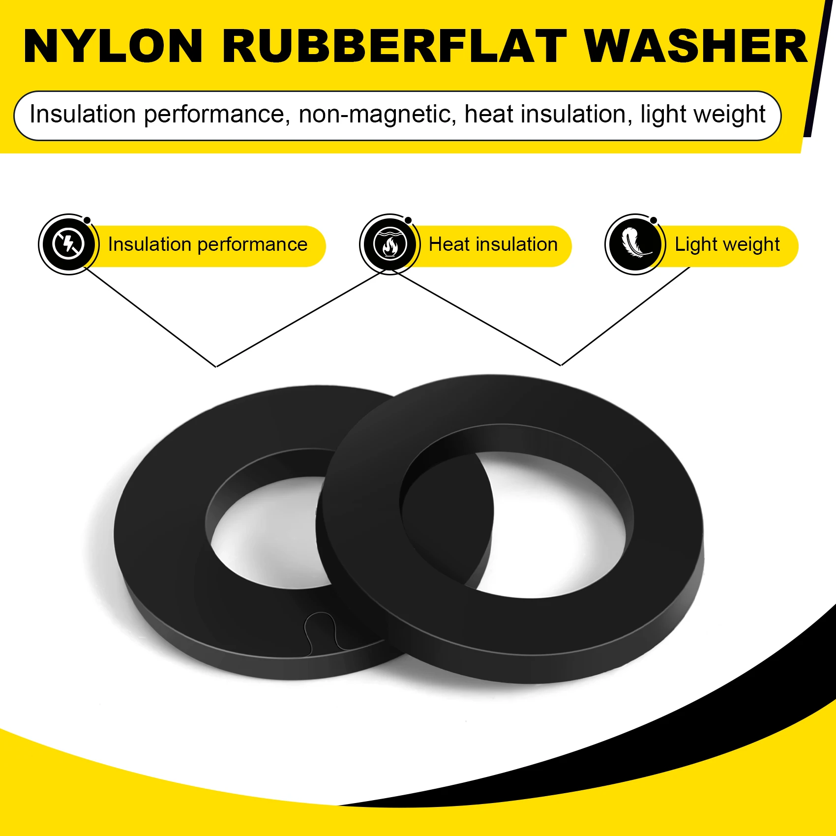 600 шт. черные нейлоновые резиновые плоские фотообои для M2 5