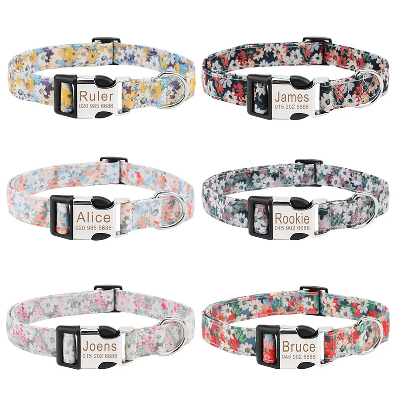 Ошейник для собак и кошек регулируемый ошейник с гравировкой имени большой