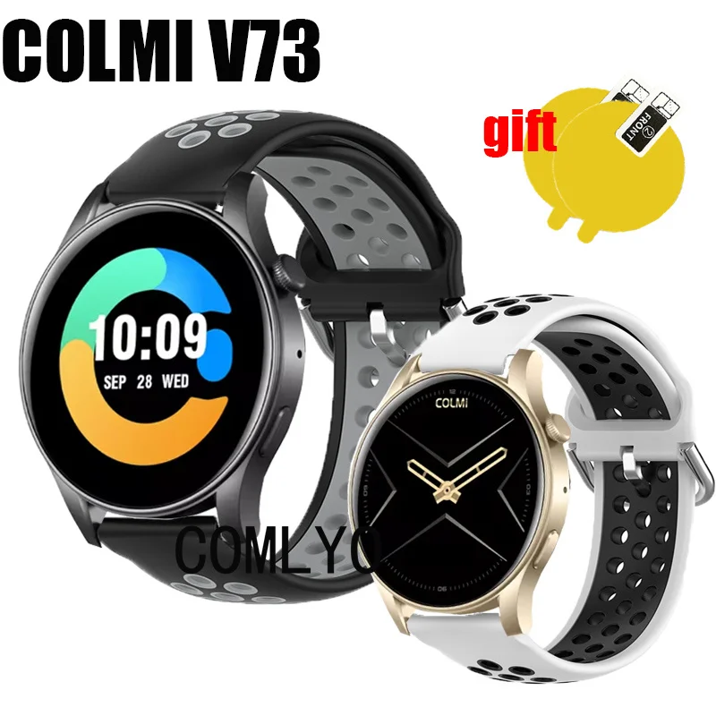 Ремешок для COLMI V73 силиконовый дышащий спортивный ремешок смарт-часов женская и