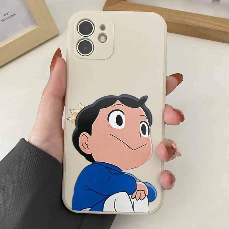 

Cute Crown Boy Japan Cartoon Phone Case For iPhone 13 11 12 Pro Max MINI X XR XSMax 7 8 Plus Case Shockproof Silicone Soft Cover
