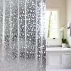 Пластиковая Водонепроницаемая занавеска для душа JG29 3d из ПЭВА, прозрачная белая прозрачная занавеска для ванной комнаты, роскошная занавеска для ванной с 12 крючками