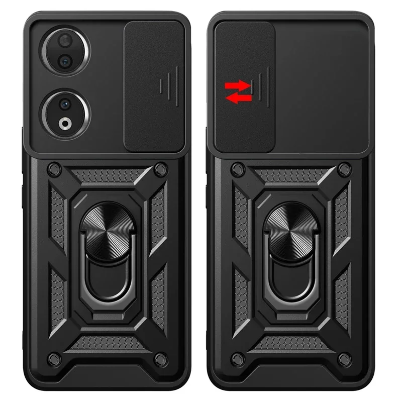 Фото Противоударный бронированный магнитный держатель с кольцом для Honor 50 70 90 200 400 Lite 200 400 Pro 200 Smart Lens Protect Cover №3