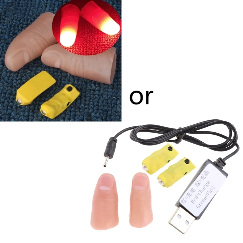 

Thumbs Light Finger Prank Toy Tool for Perform Halloween Perfect Novelty Gift