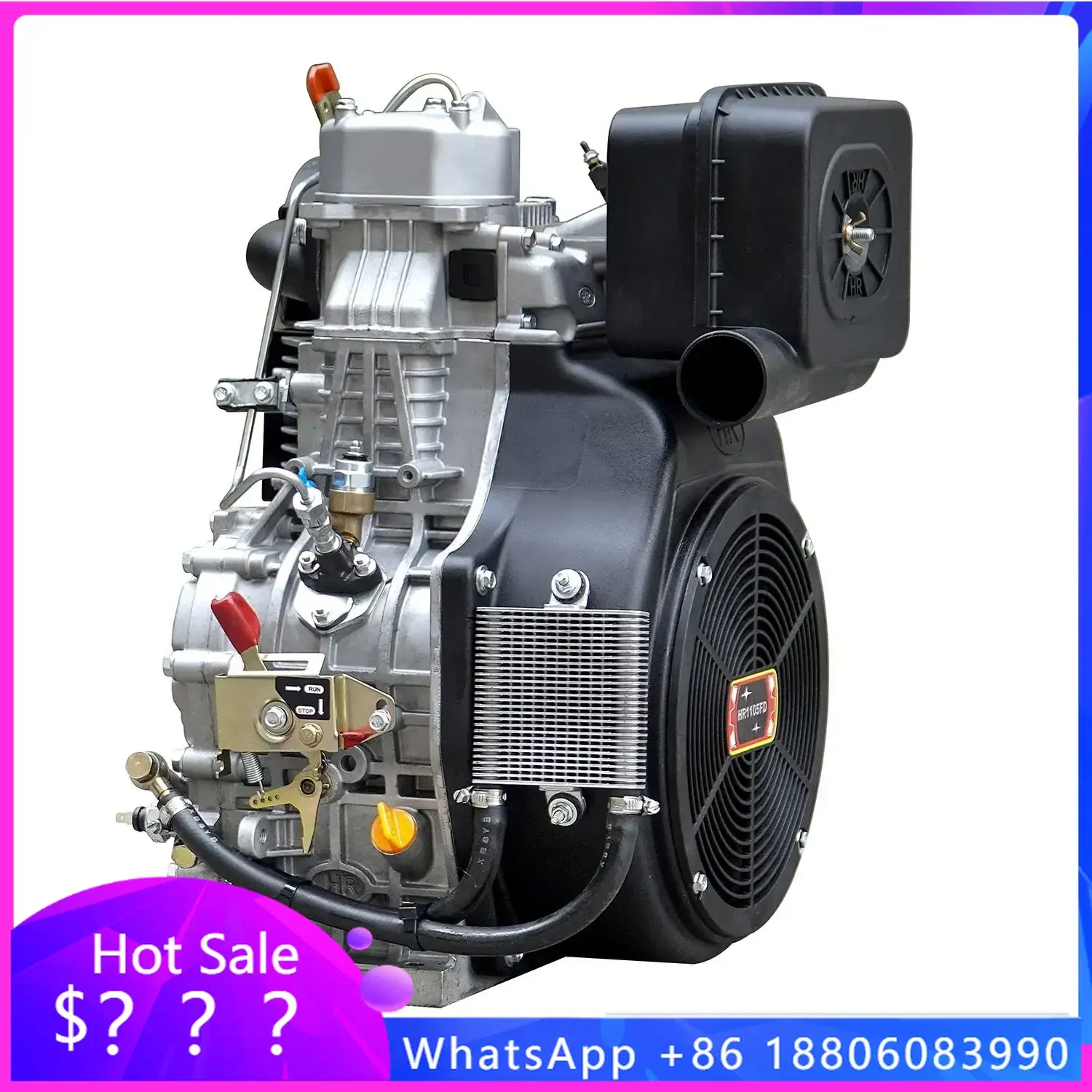 zevarns HR1105FD Одноцилиндровый двигатель с высокими ушками и воздушным охлаждением