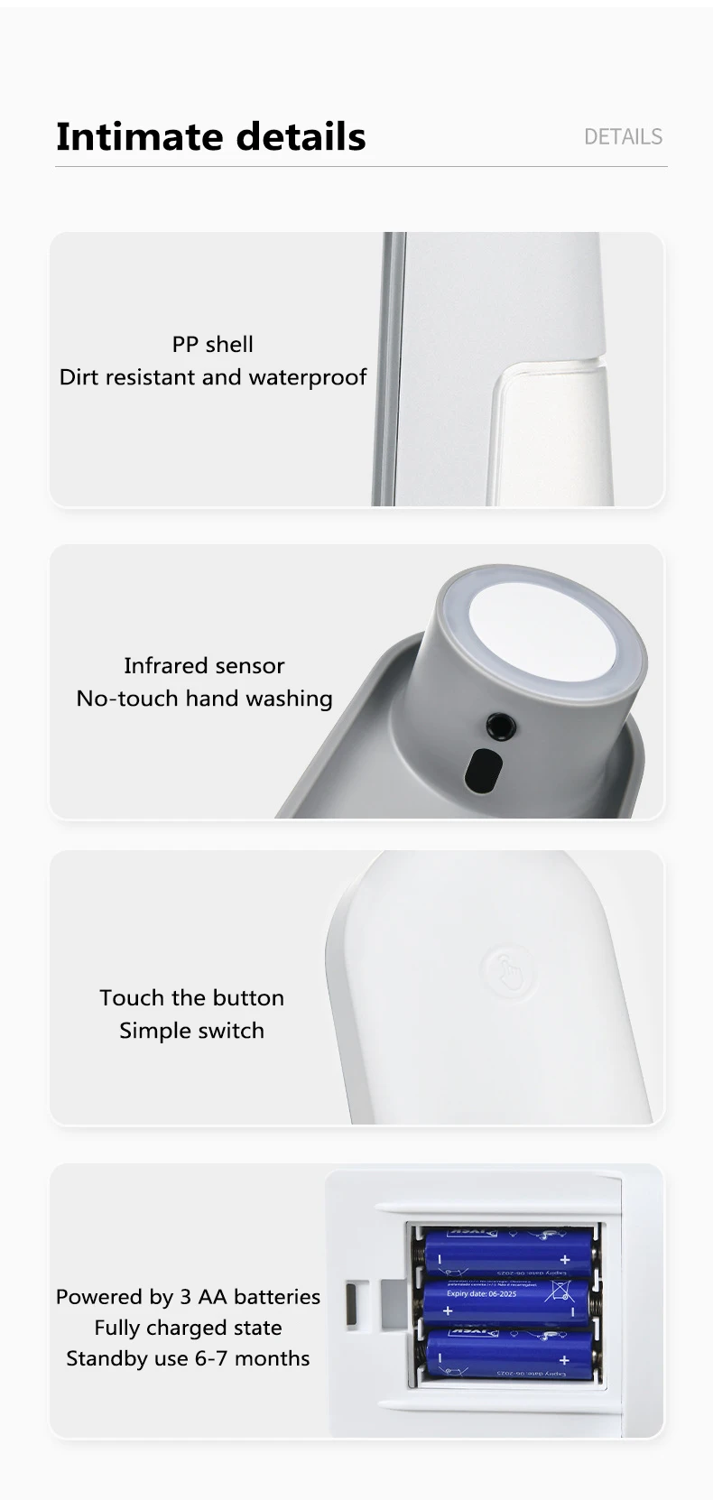 

Automatic Foam Soap Dispenser Induction Device Without Liquid And Battery Foaming Hand Washing For Kitchen Bathroom Accessories