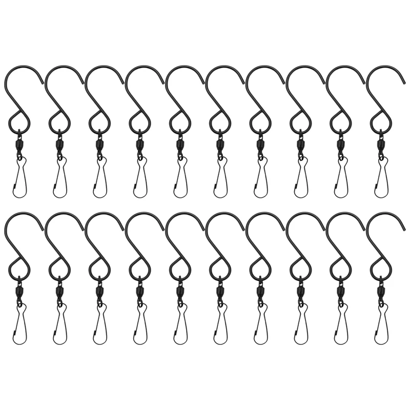 20Pack Swivel Hooks Clips For Hanging Wind Spinners, Wind Ch