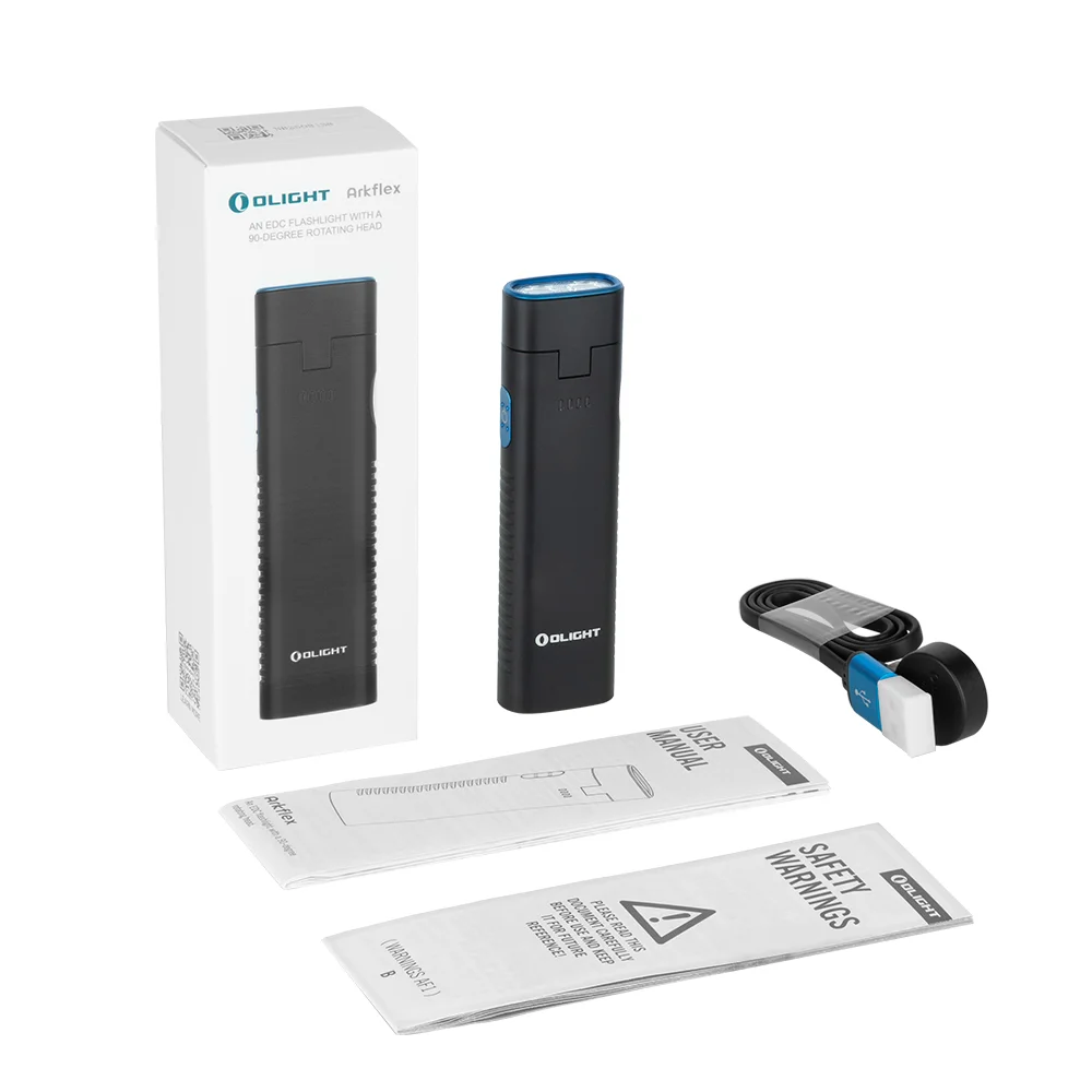 Olight Arkflex 1000 люмен Φ USB-C перезаряжаемый Регулируемый прямоугольный фонарик для