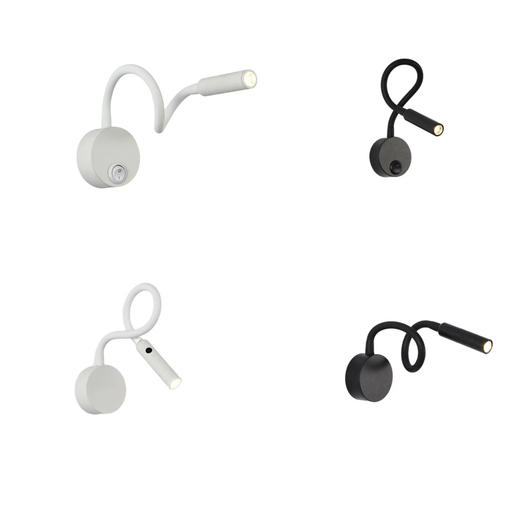 

Light Bedside LED Goose neck Lamp Lighting Protection Bendable Reading