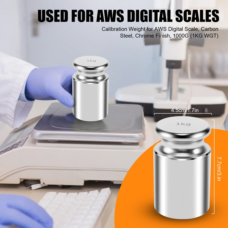 Калибровочный вес для цифровых весов AWS углеродистая сталь хромированная