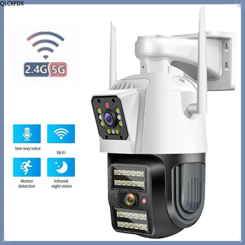 

2.4G&5G wifi Surveillance Camera 2MP PTZ security protection Outdoor IP67 PIR TrackingTwo-way Audio ip cam action camera espia