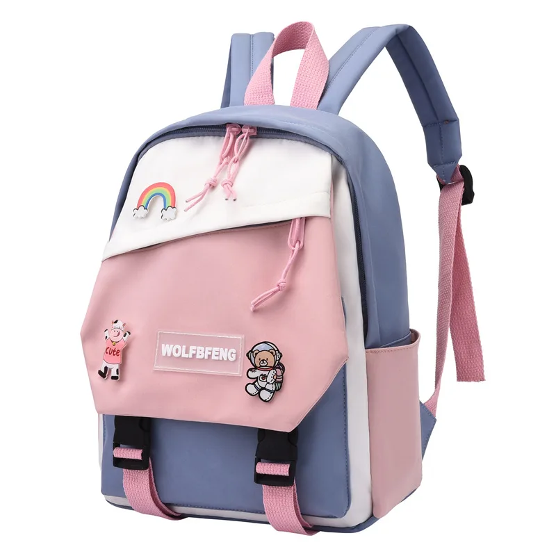 

New Embroidered Backpack Hook Hair Embroidered Cartoon Canvas Kindergarten Children's Backpack