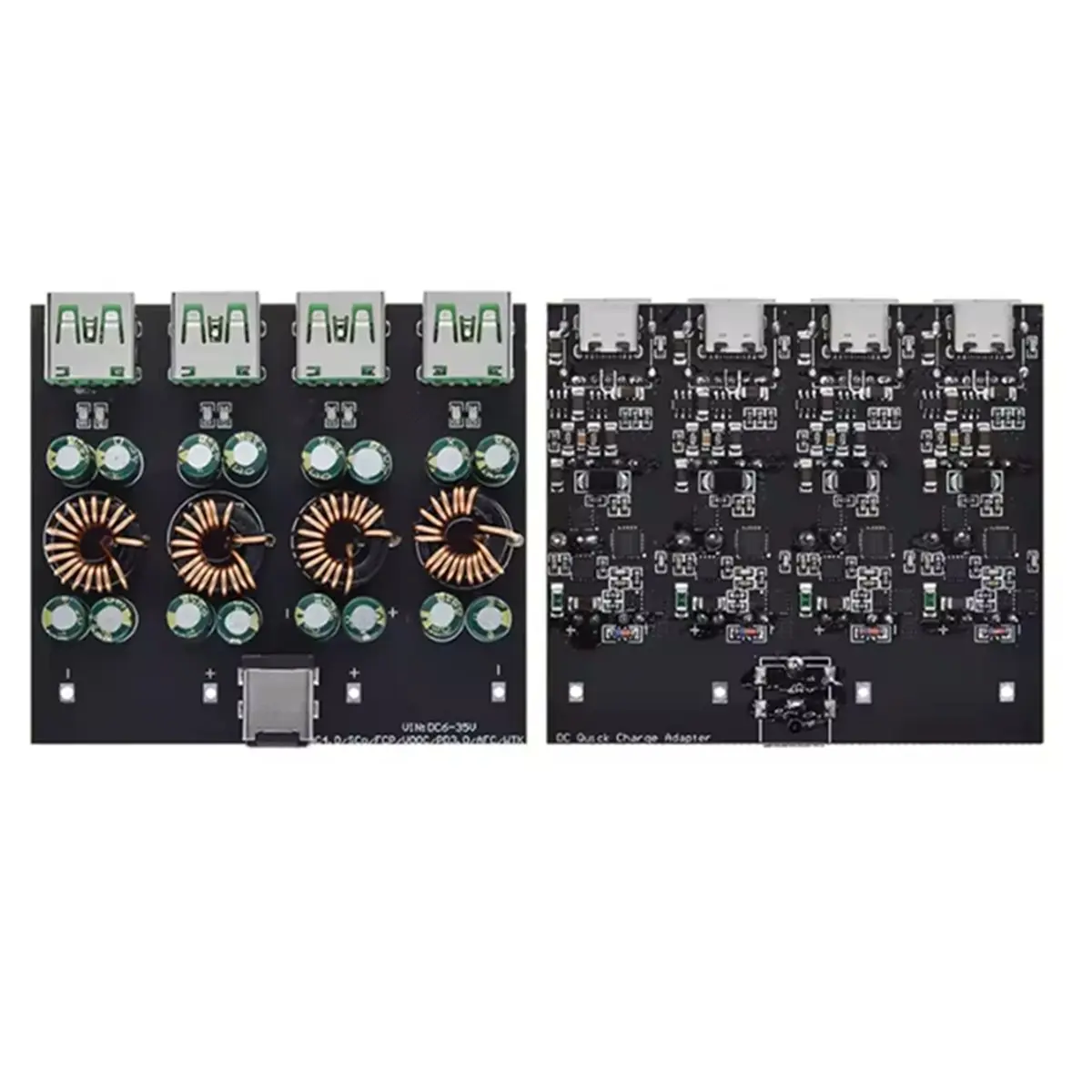 Фото Адаптер быстрой зарядки для мобильных телефонов SCLS QC4.0 QC3.0 с 4 портами USB Type-C, модуль понижающе-повышающего преобразователя 6-35В SW3518 №5