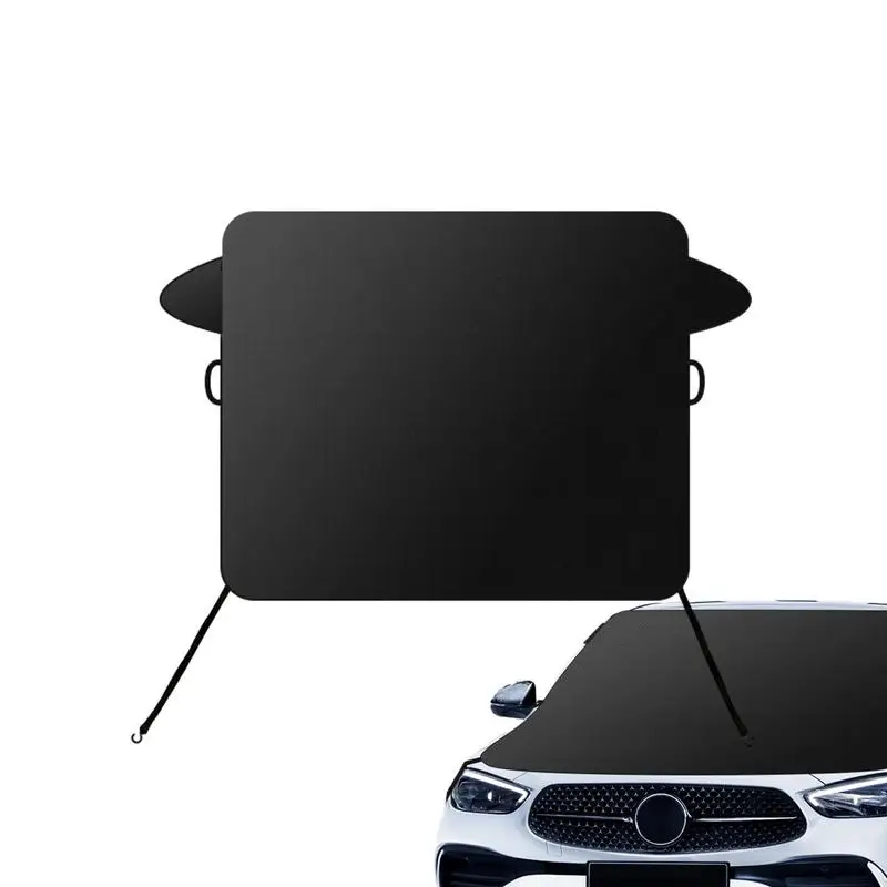 

Car front windshield snow shield 4 Elastic Straps Car Cover Portable Frost Guard for Any Weather Automobiles Protector Cover