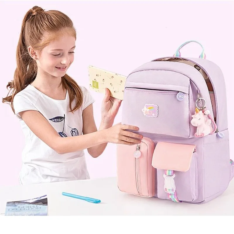 2022 Girls School Bag Super Light Children's Spine Protection And Load Reduction Backpack Student Large Capacity Child Bags