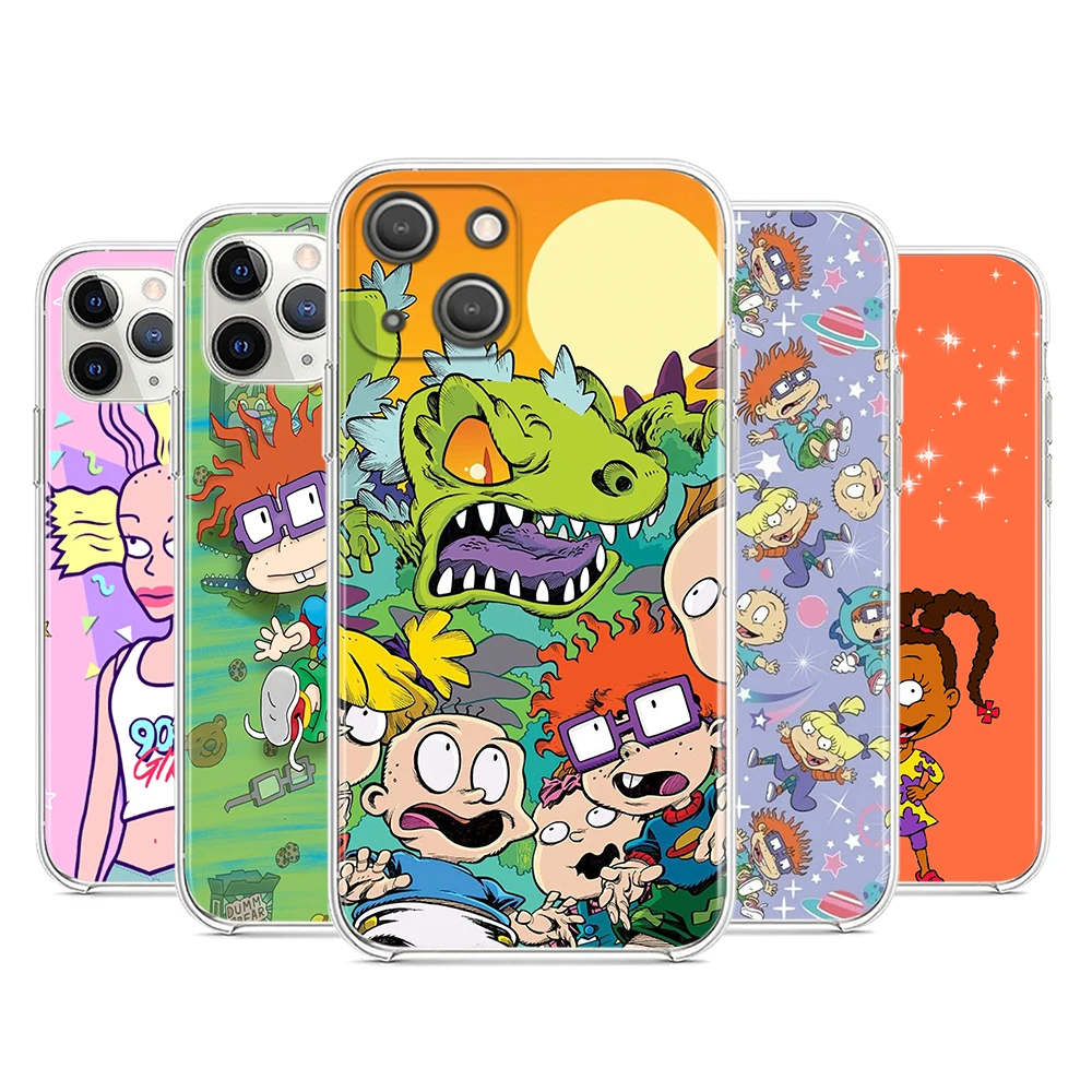 

Cartoon Rugrat Transparent Silicone Cover For Apple IPhone 13 12 Mini 11 Pro XS MAX XR X 8 7 6 6S Plus SE Phone Case