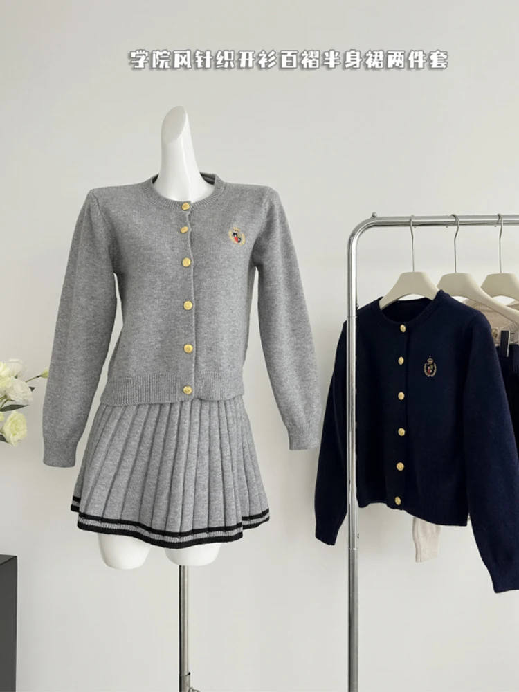 Осенне-зимняя женская Корейская винтажная одежда в стиле преппи 1920-х годов