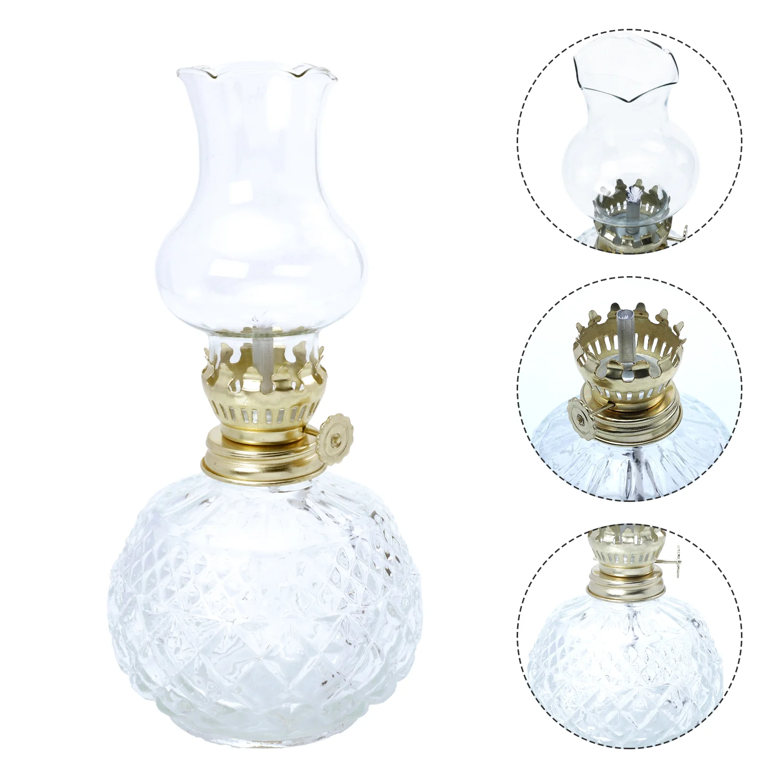 1pc Kerosene Lamp Household Kerosene Oil Lamp Hall Oil Light with Wicks